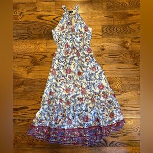 J.CREW Floral Halter Dress - Blue and Red - 2